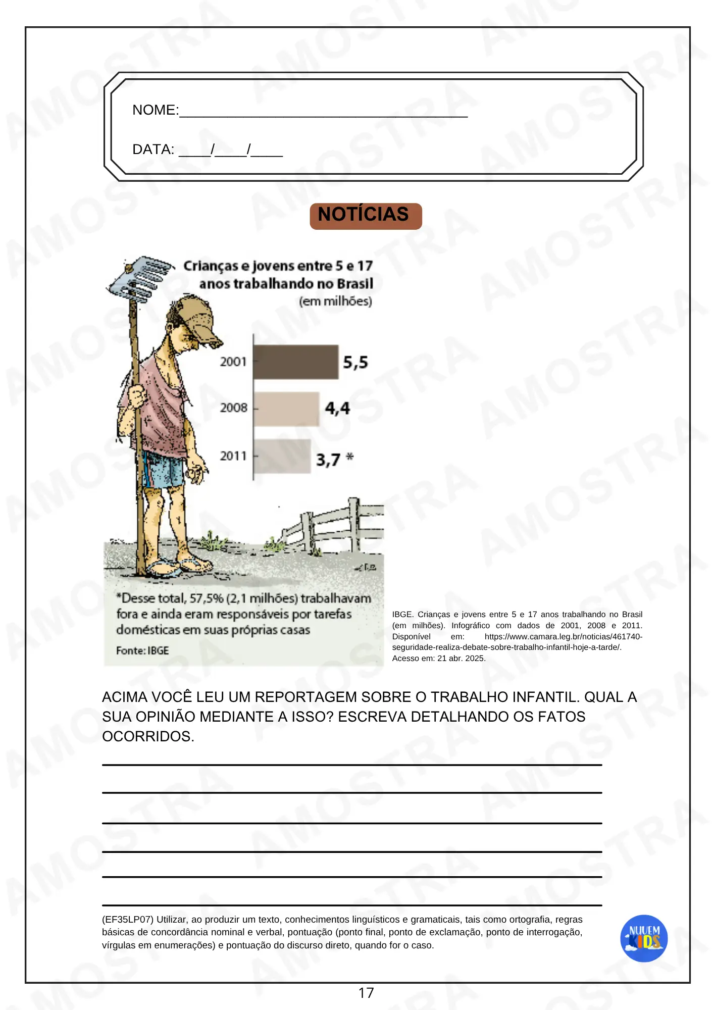 Atividades de Produção Textual para o 4º e 5º ano - Imagem 9
