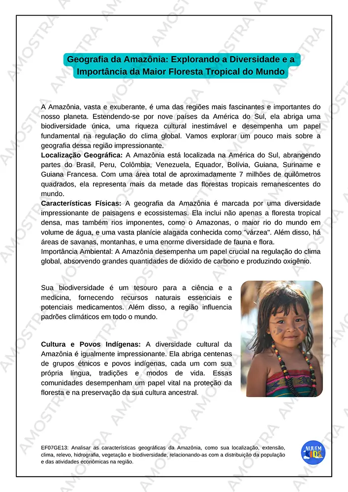 Atividades de Estudos Amazônicos 6º ao 9º Ano - Imagem 3