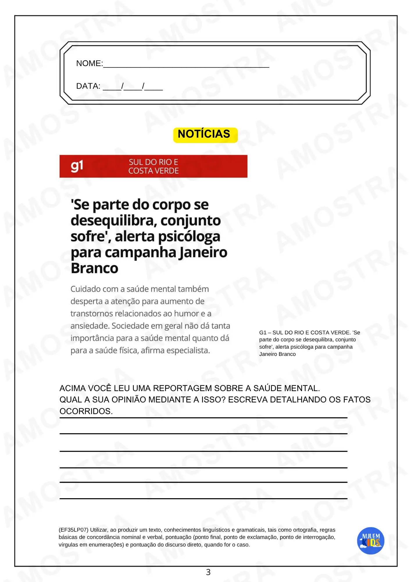Atividades de Produção Textual para o 4º e 5º ano - Imagem 7