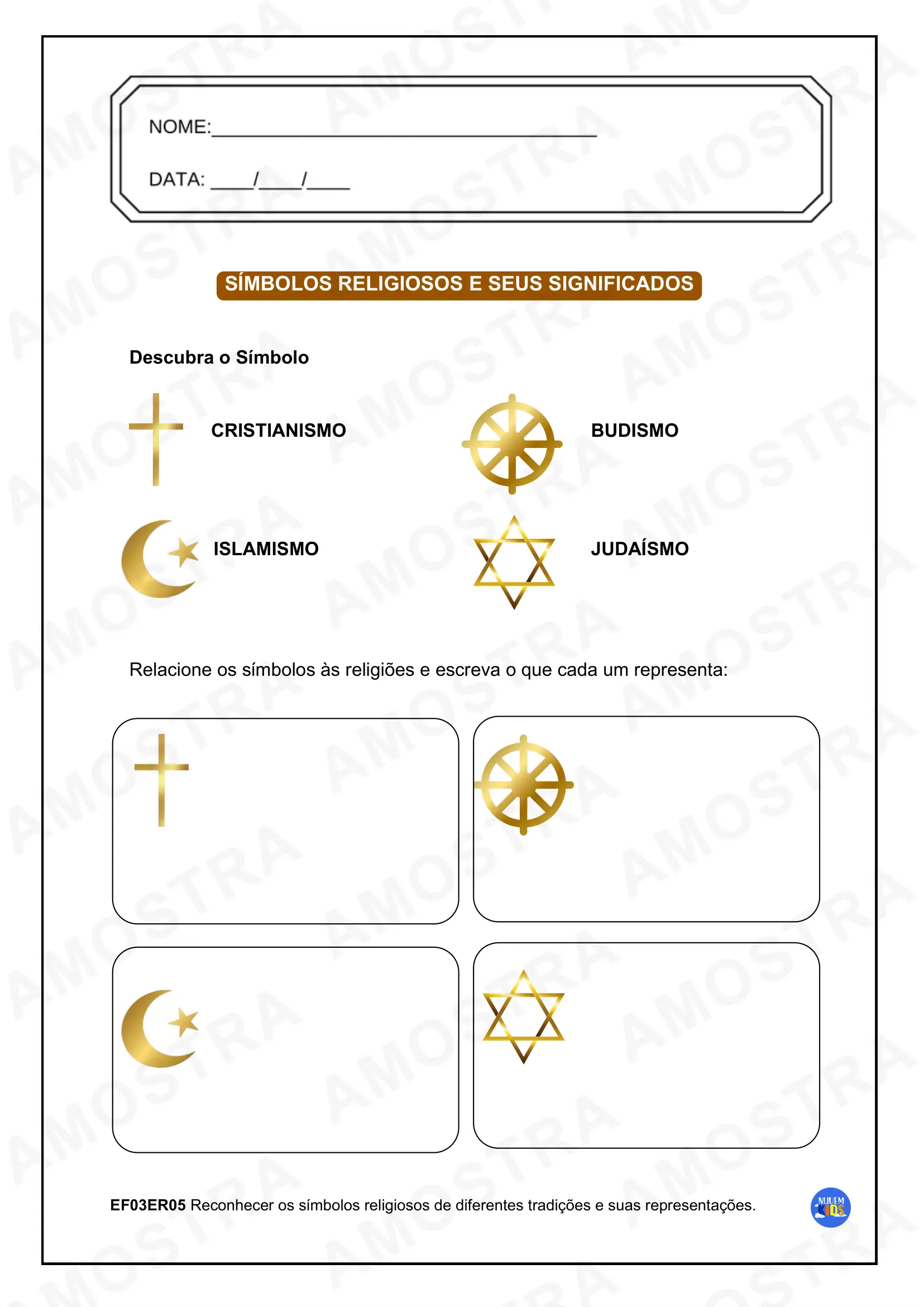 Atividades de Ensino Religioso 1º ao 5º Ano - Imagem 12