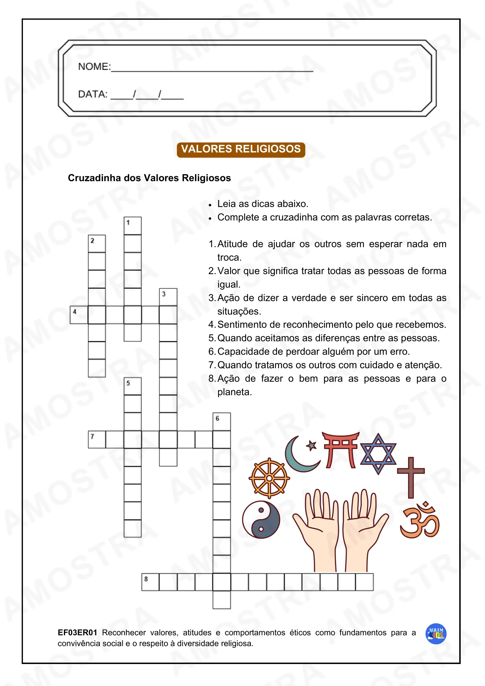 Atividades de Ensino Religioso 1º ao 5º Ano - Imagem 14