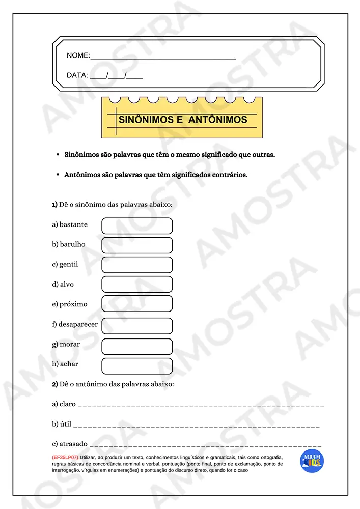 Atividades do 3º Ano do Fundamental 1 - Imagem 2