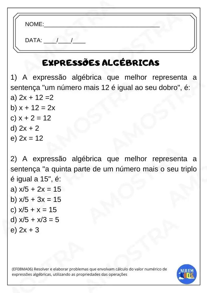 Kit de Atividades para Matemática 6º ao 9º Ano - Imagem 8