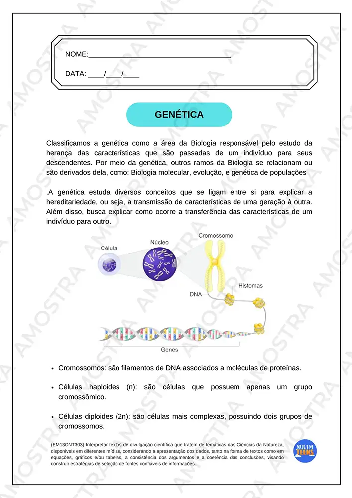 Atividades de Biologia Ensino Médio - Imagem 2