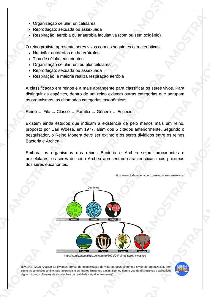 Atividades de Biologia Ensino Médio - Imagem 3