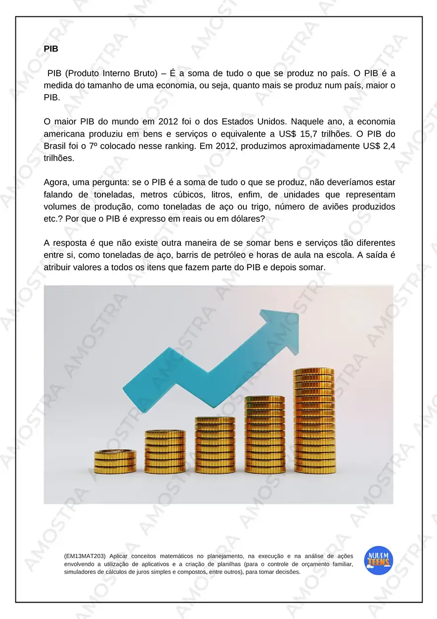 Atividades de Educação Financeira Ensino Médio - Imagem 2