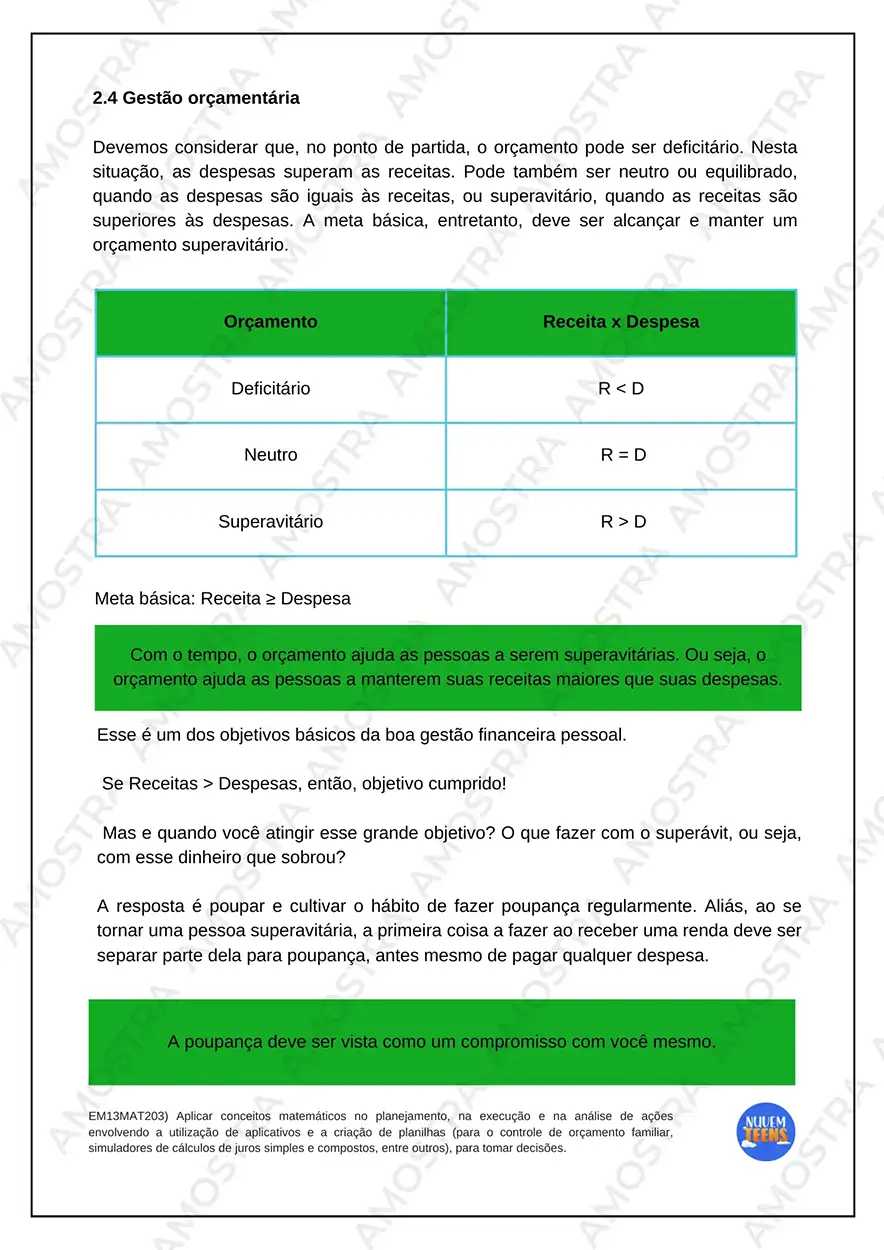 Atividades de Educação Financeira Ensino Médio - Imagem 4