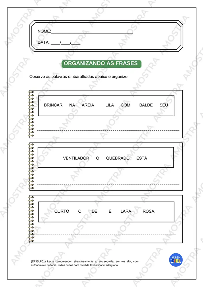 Atividades de Formação de Frases para o 4º e 5º ano - Imagem 5