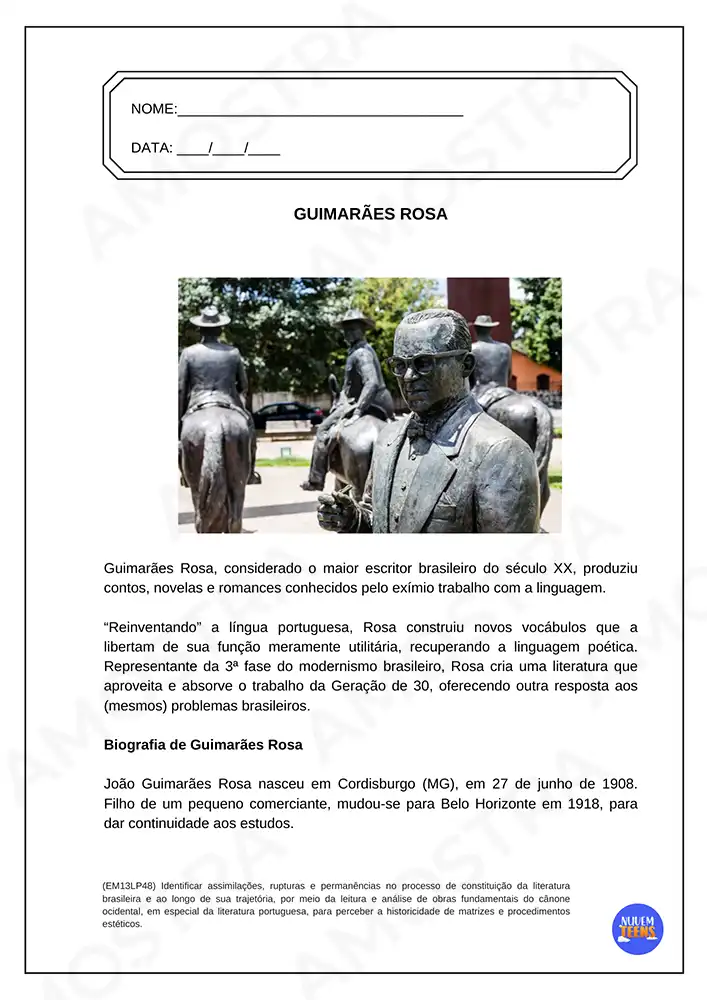 Atividades de Literatura do Ensino Médio - Imagem 4