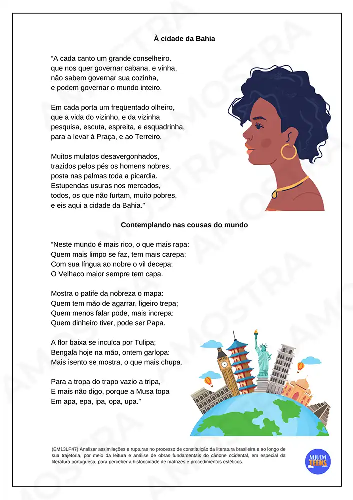 Atividades de Literatura do Ensino Médio - Imagem 5