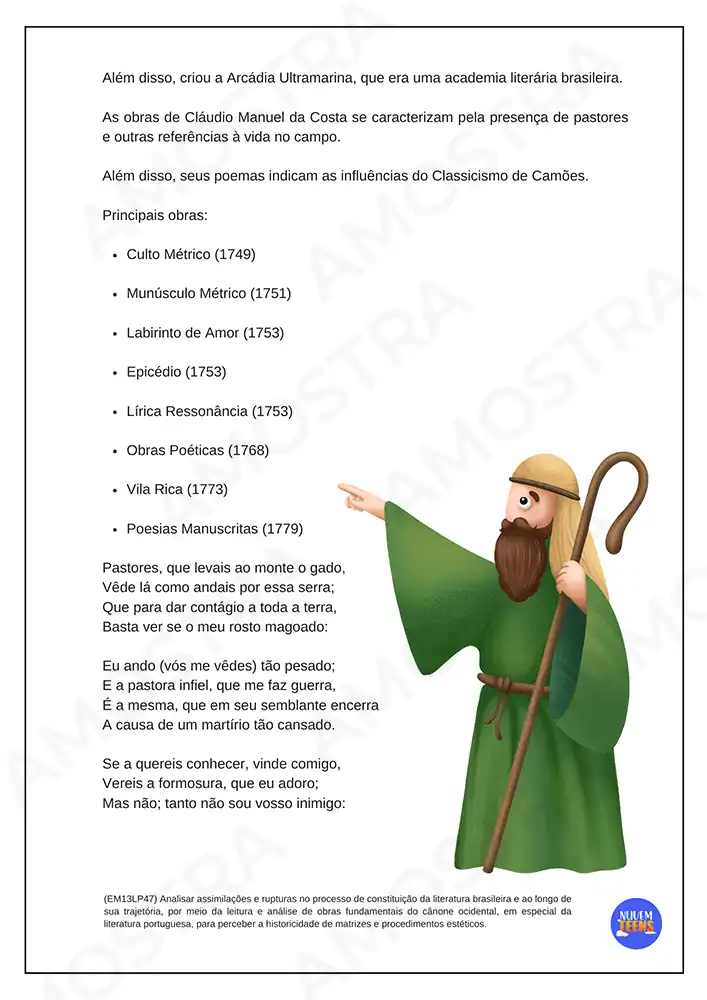 Atividades de Literatura do Ensino Médio - Imagem 6