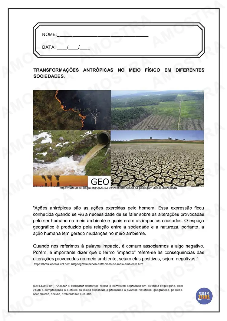 Atividades de Geografia Ensino Médio - Imagem 2