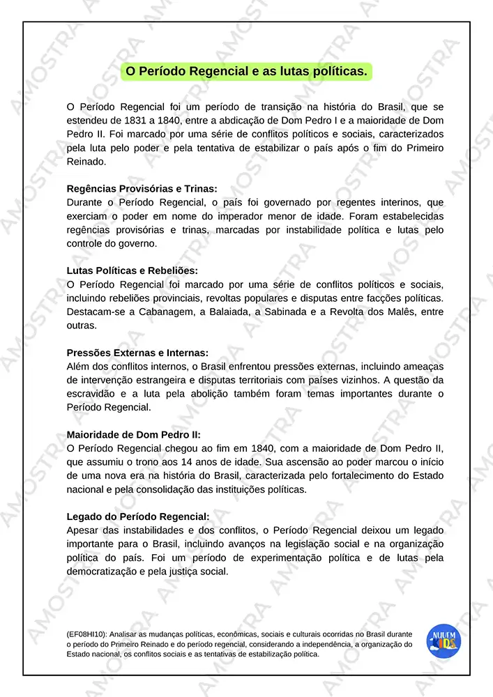 Atividades de História do Brasil 6º ao 9º Ano - Imagem 5