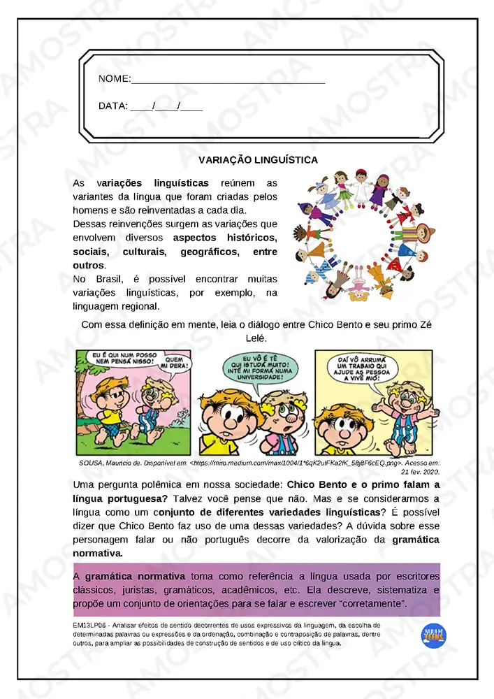 Atividades de Português Ensino Médio - Imagem 5