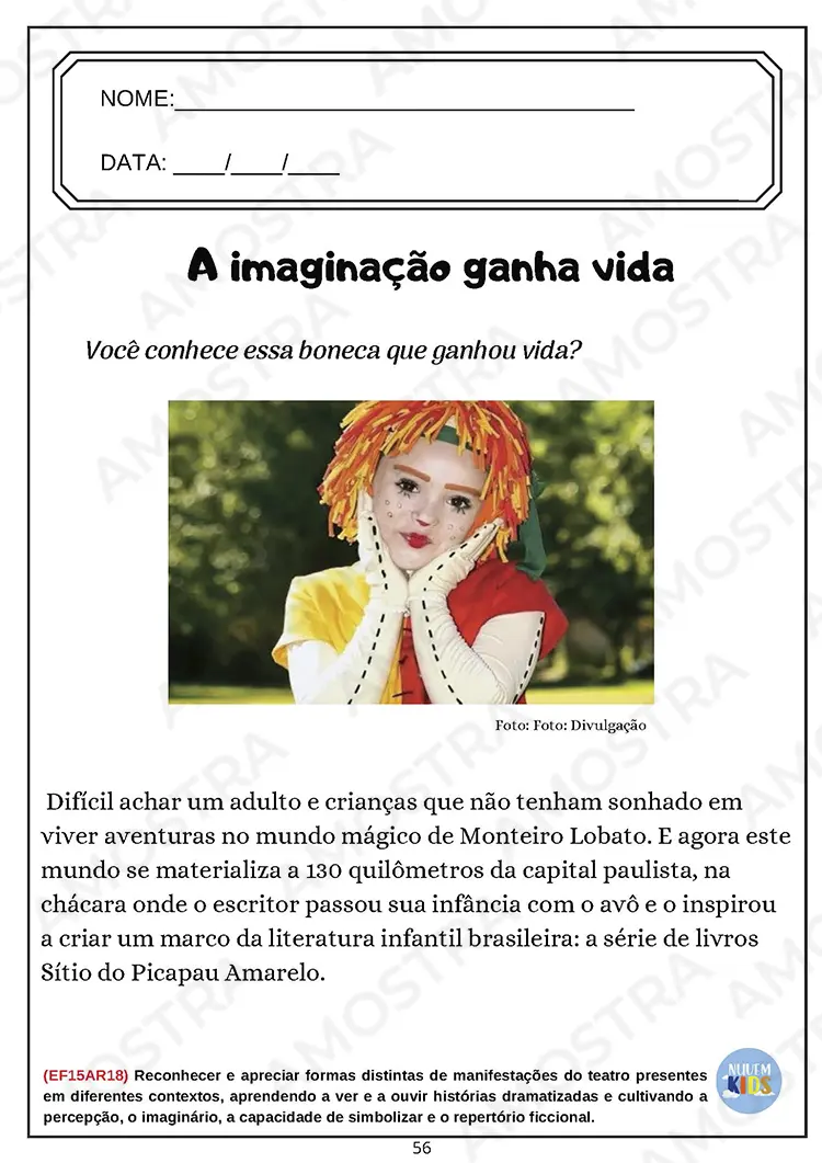 Atividades de Arte Fundamental 1 Vol 1 - Imagem 6