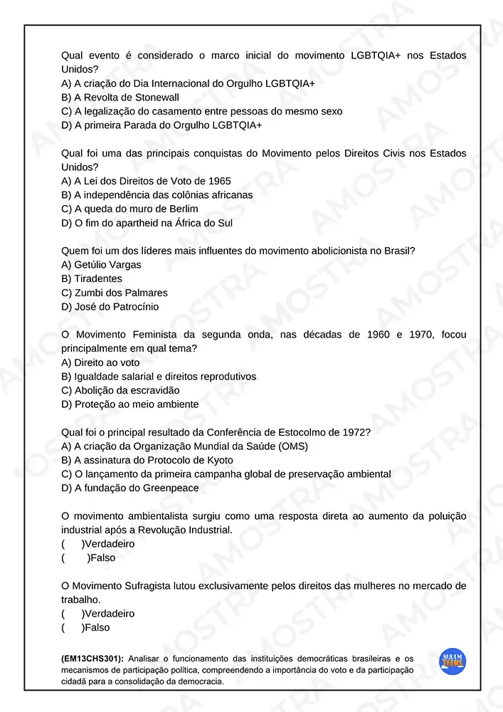 Atividades de Cidadania e Cultura Ensino Médio - Imagem 5