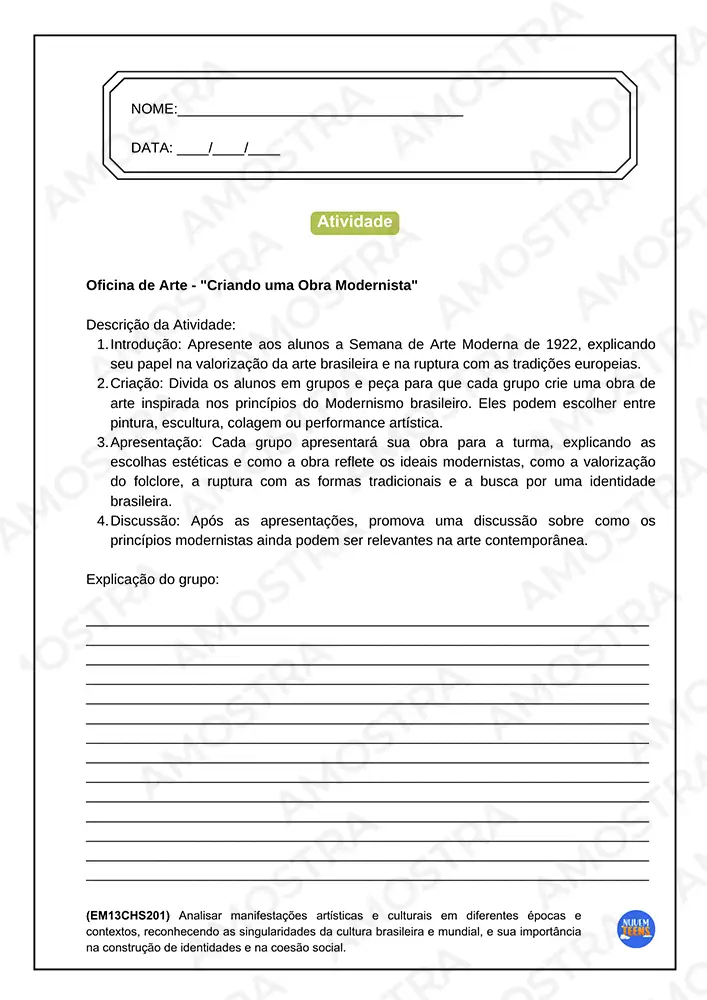 Atividades de Cidadania e Cultura Ensino Médio - Imagem 9