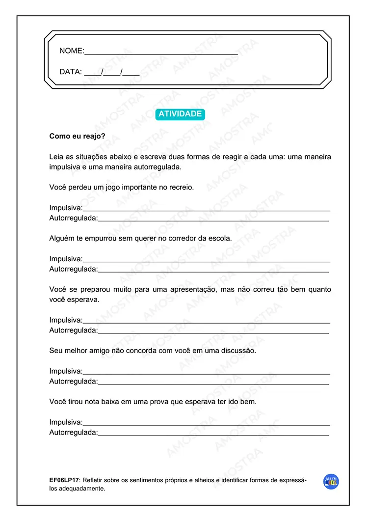 Atividades de Desenvolvimento Socioemocional 6º ao 9º Ano - Imagem 6