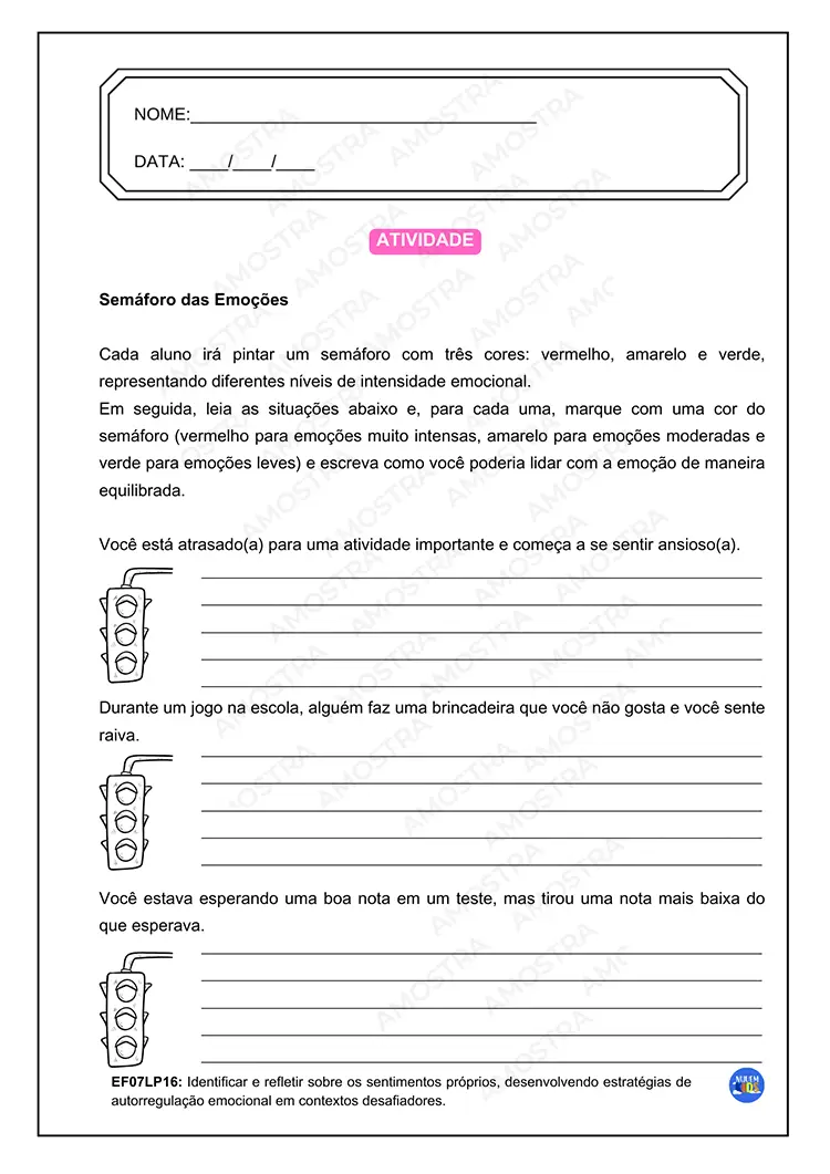 Atividades de Desenvolvimento Socioemocional 6º ao 9º Ano - Imagem 3