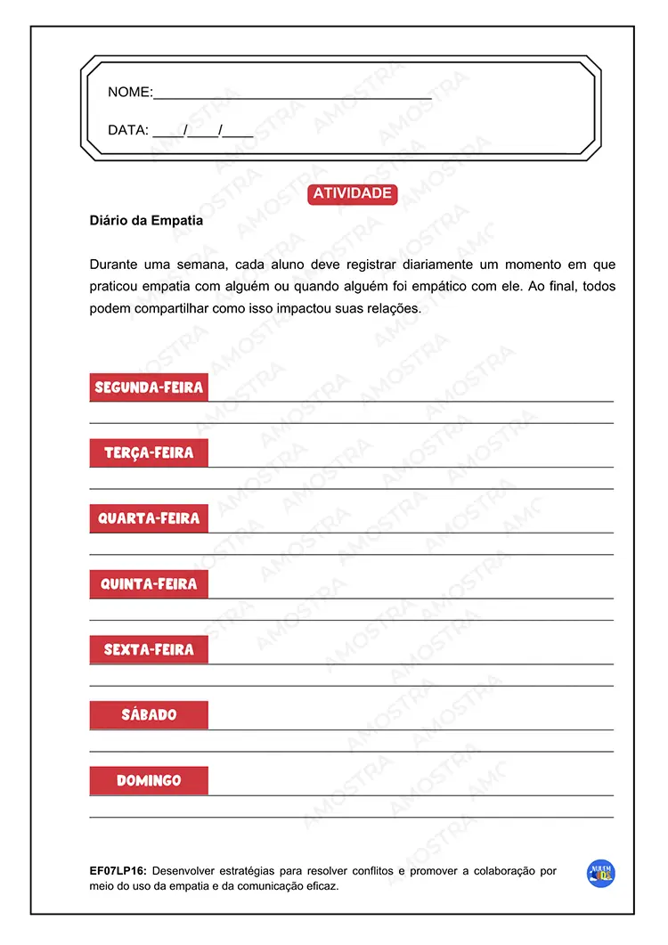 Atividades de Desenvolvimento Socioemocional 6º ao 9º Ano - Imagem 7