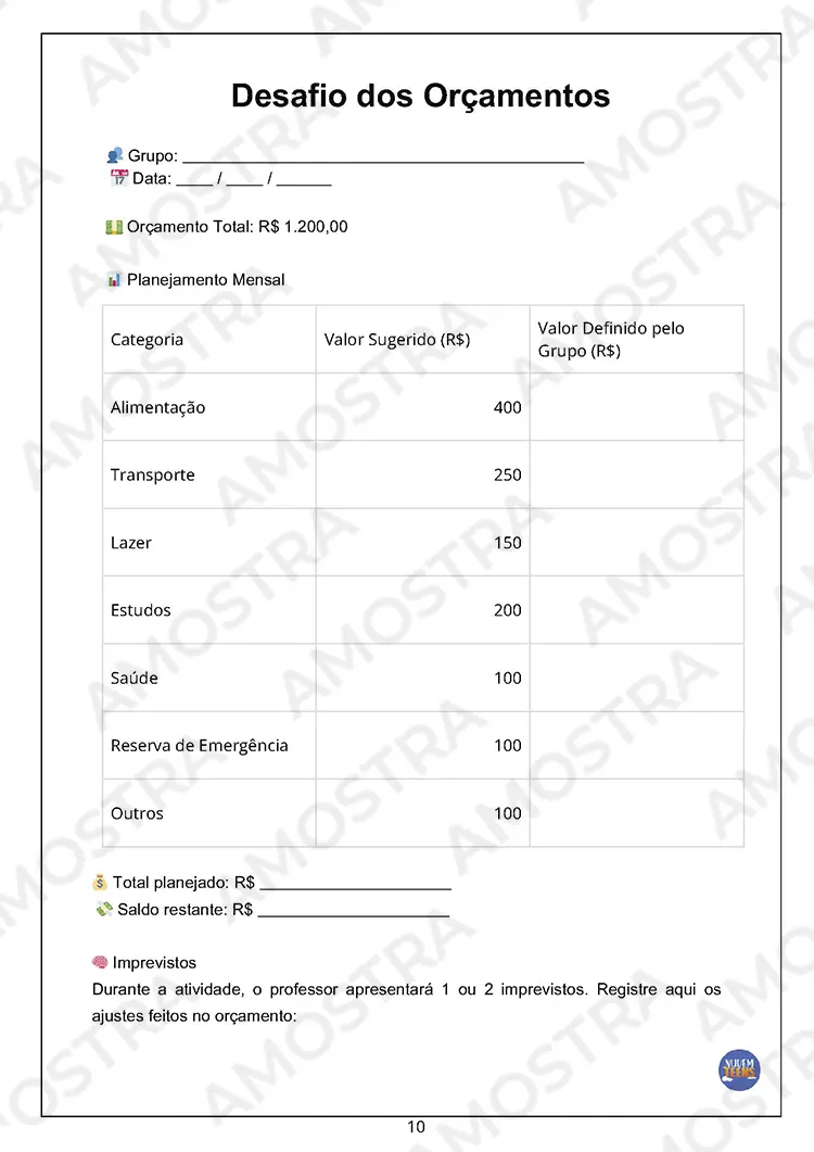 Atividades de Dinâmicas de Educação Financeira 1ª a 3ª Série - Imagem 5