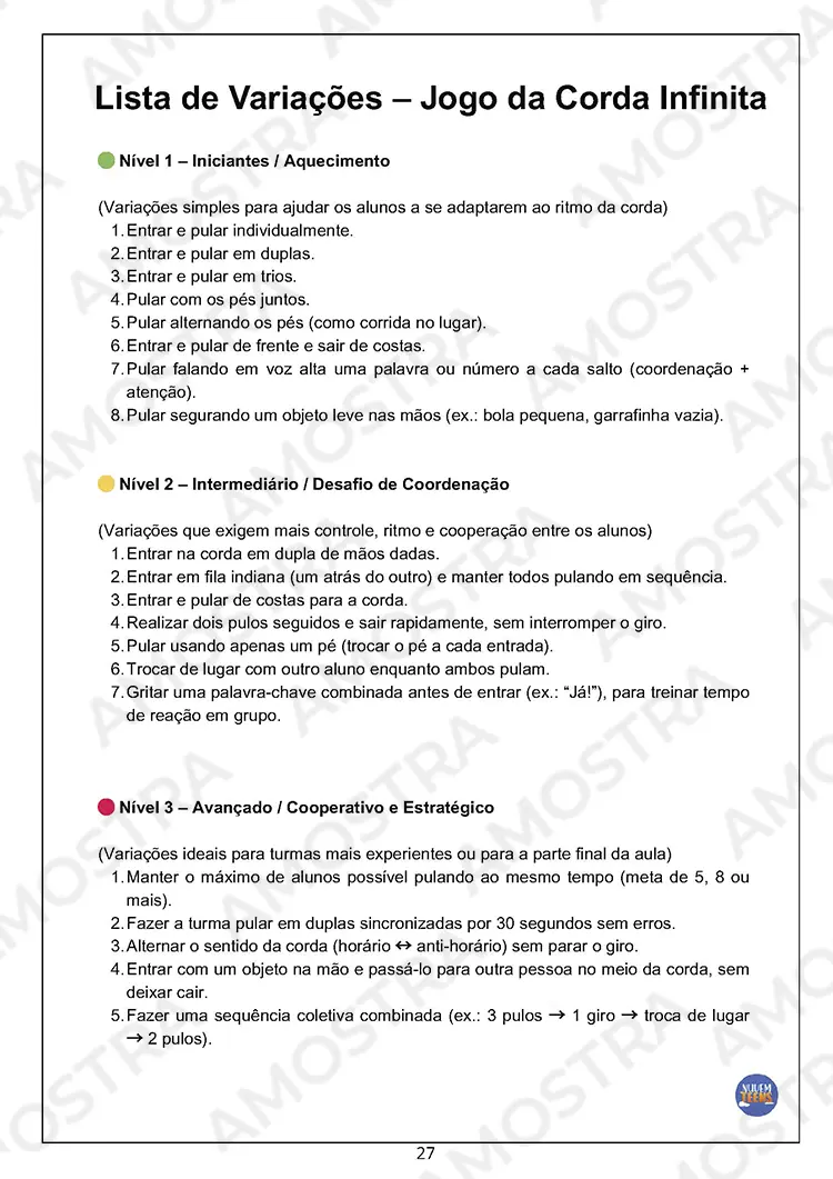 Atividades de Dinâmicas de Educação Física 1ª a 3ª Série - Imagem 3