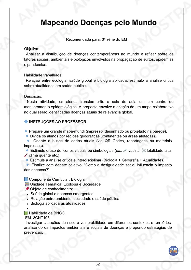 Atividades de Dinâmicas de Biologia 1ª a 3ª Série - Imagem 3