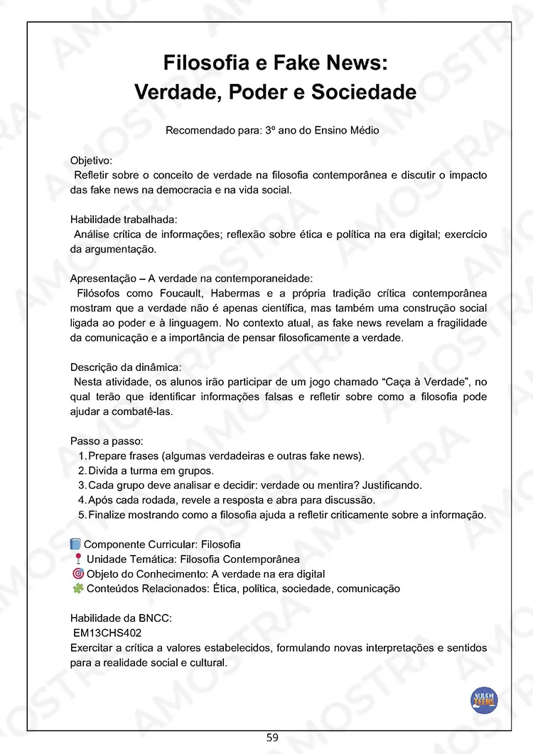 Atividades de Dinâmicas de Filosofia 1ª a 3ª Série - Imagem 5