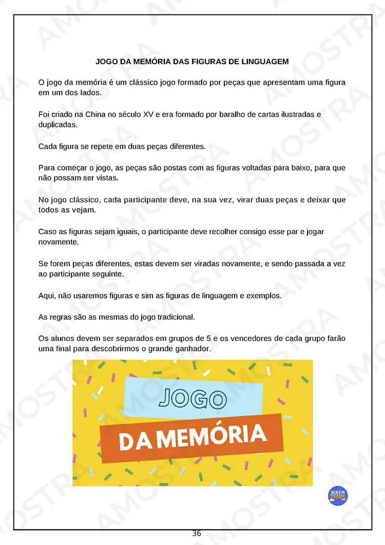 Atividades de Dinâmicas de Português 1ª a 3ª Série - Imagem 3