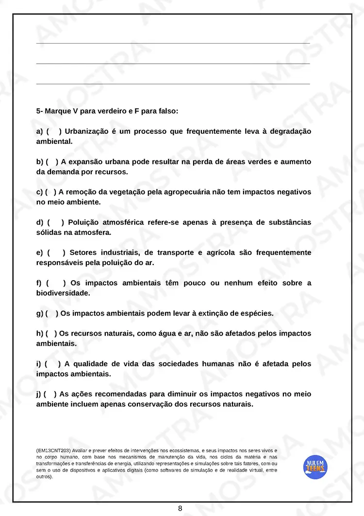 Atividades de Ecologia e Conservação Ensino Médio - Imagem 6