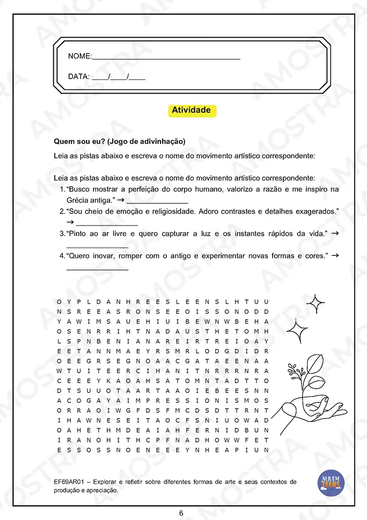 Atividades de Arte para EJA 6º ao 9º Ano - Imagem 6