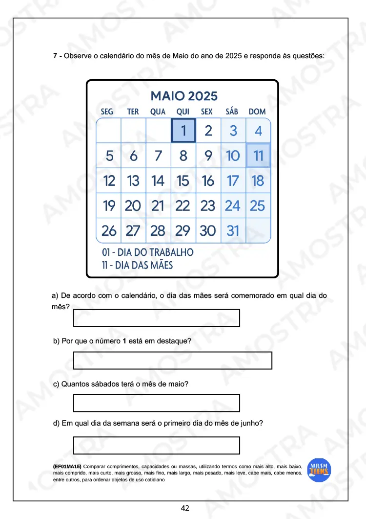 Atividades de Matemática para EJA do Fundamental 1 - Imagem 5