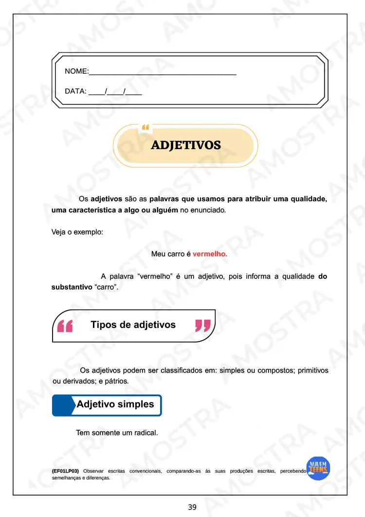 Atividades de Português para EJA do Fundamental 1 - Imagem 8