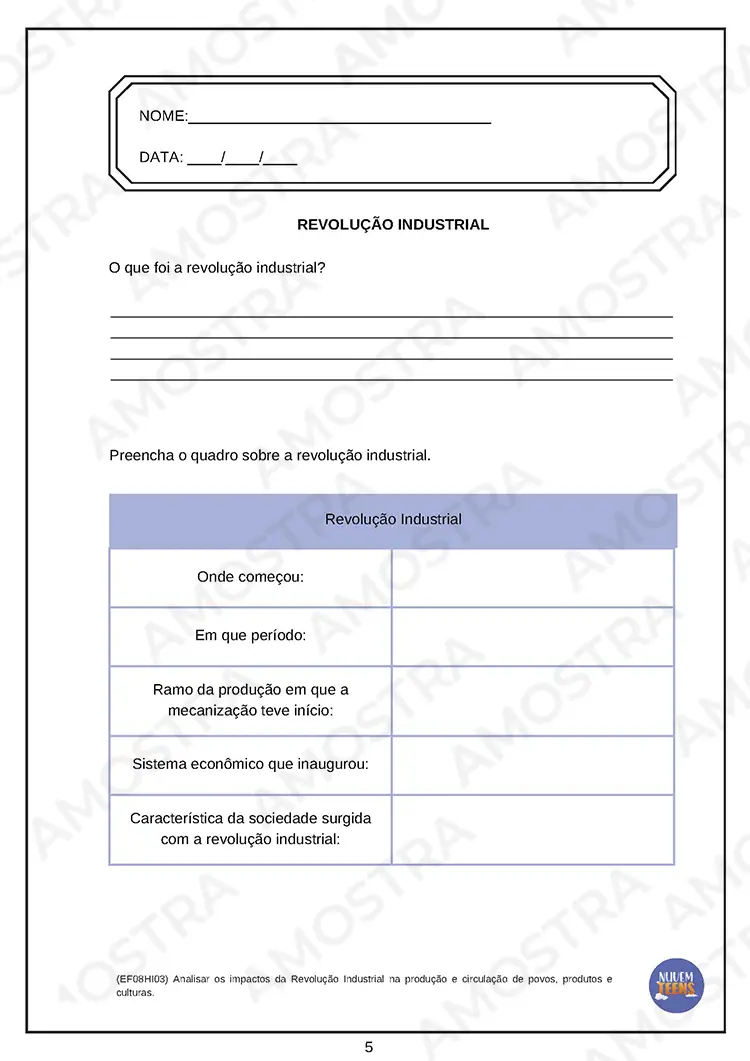 Atividades de História para EJA 6º ao 9º Ano - Imagem 5