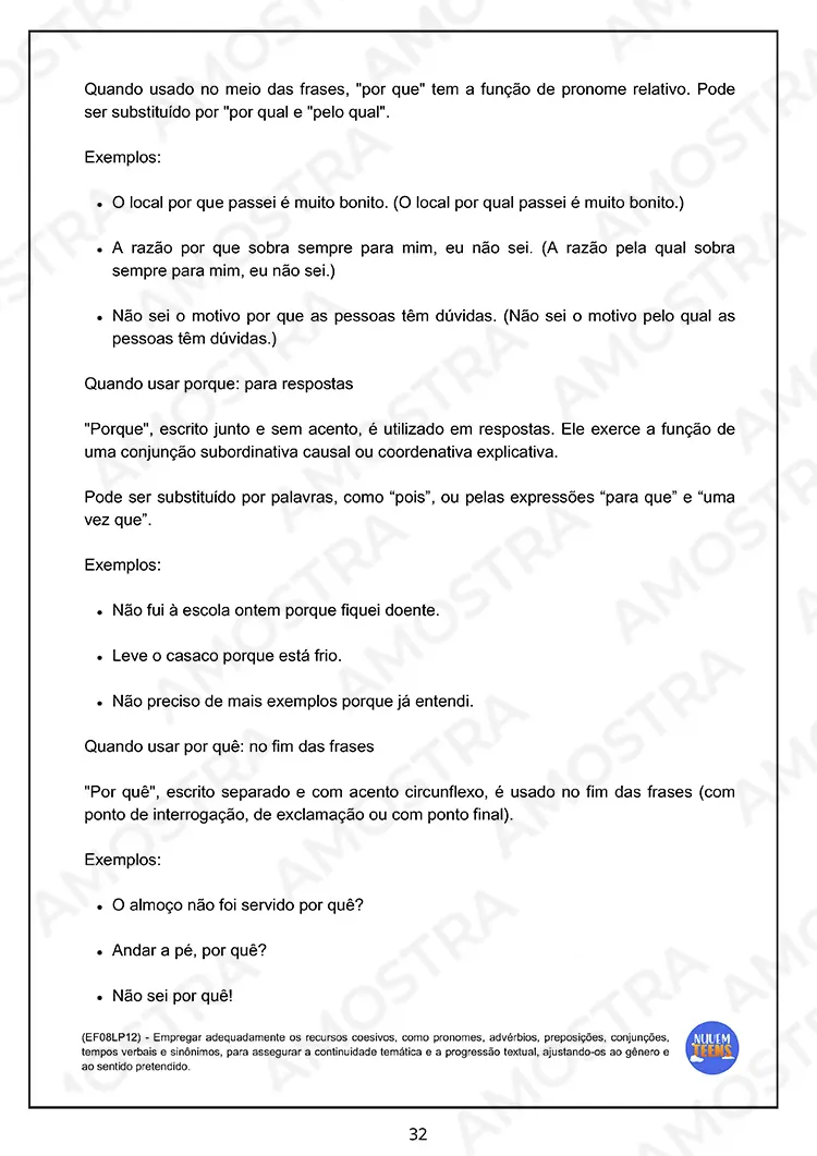 Atividades de Português para EJA 6º ao 9º Ano - Imagem 3