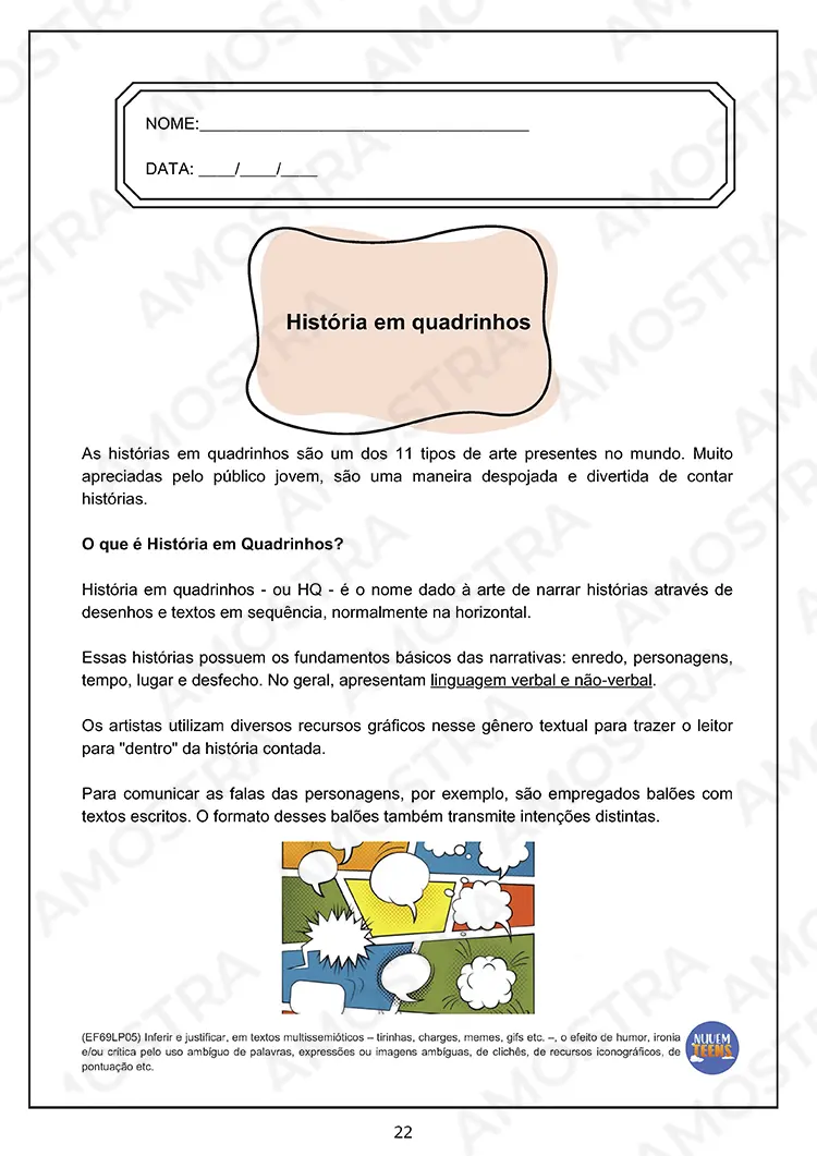 Atividades de Português para EJA 6º ao 9º Ano - Imagem 8