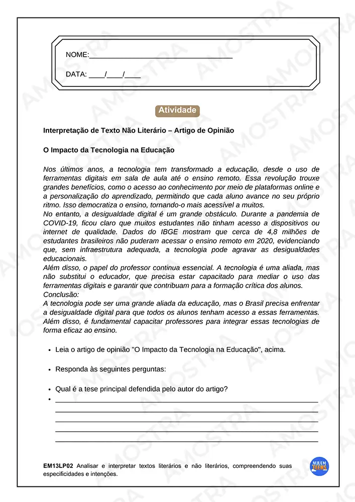 Atividades Eletivas Linguagens e Comunicação para Ensino Médio - Imagem 8