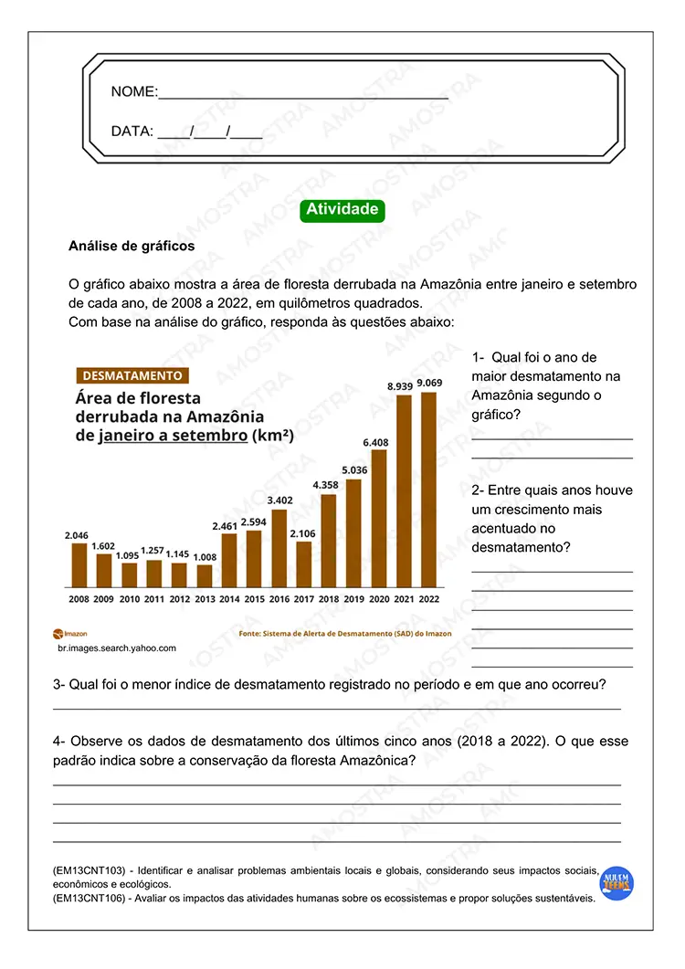Atividades de Ambientalismo Ensino Médio - Imagem 5