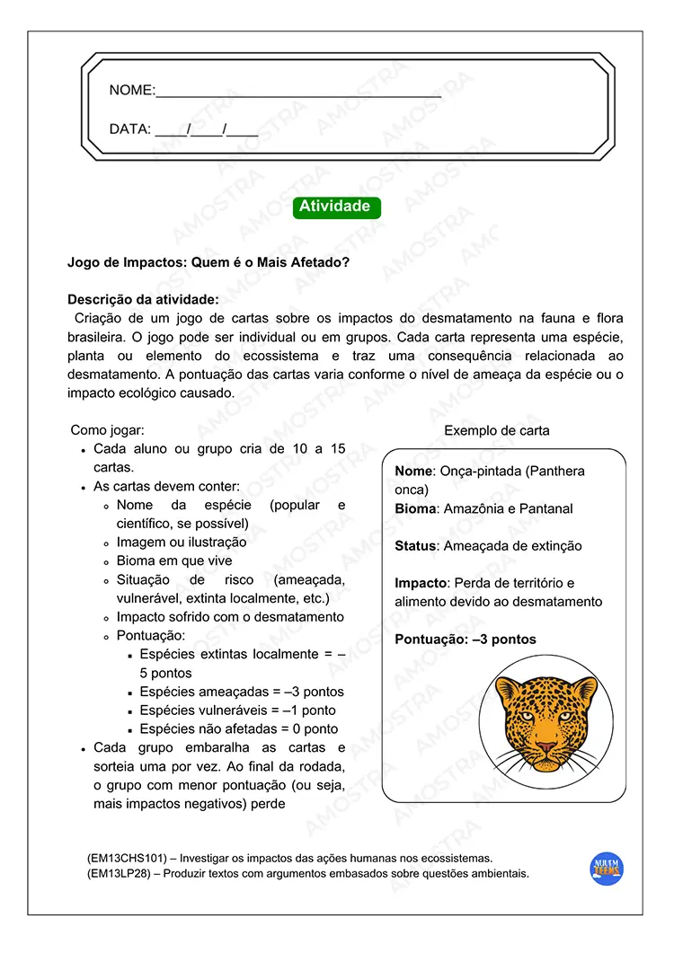 Atividades de Ambientalismo Ensino Médio - Imagem 7