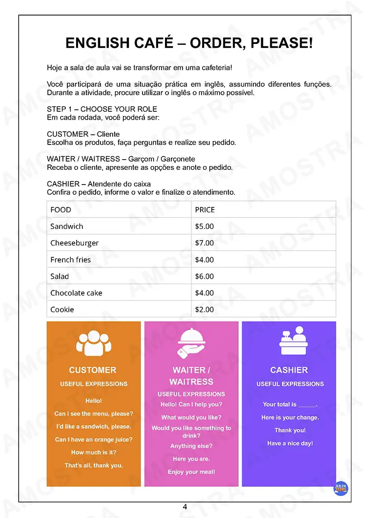 Atividades de Dinâmicas de Inglês para Ensino Médio - Imagem 6