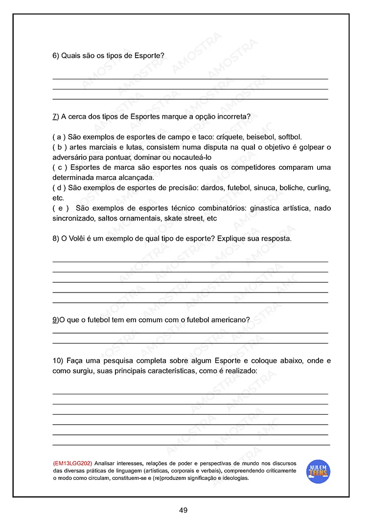 Atividades de Educação Física para Ensino Médio - Imagem 5