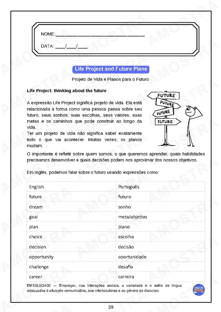 Atividades de Inglês Ensino Médio - Imagem 3