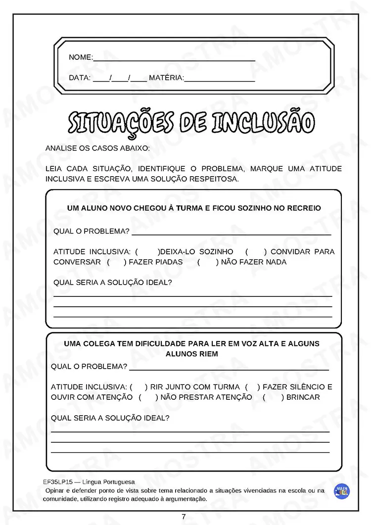 Sequência Didática Empatia 3º ao 5º ano - Imagem 3