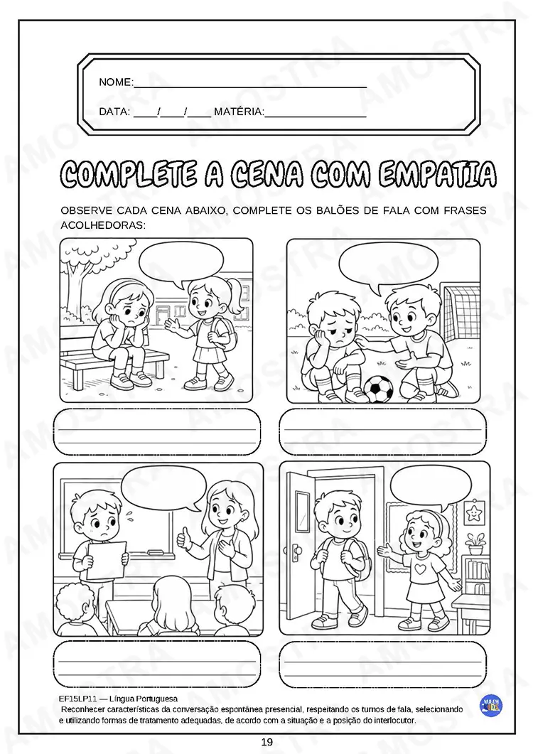 Sequência Didática Empatia 3º ao 5º ano - Imagem 5