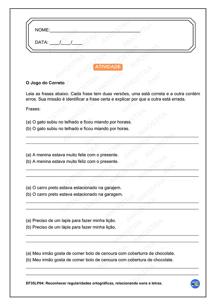 Atividades de Português 5º Ano - Imagem 9