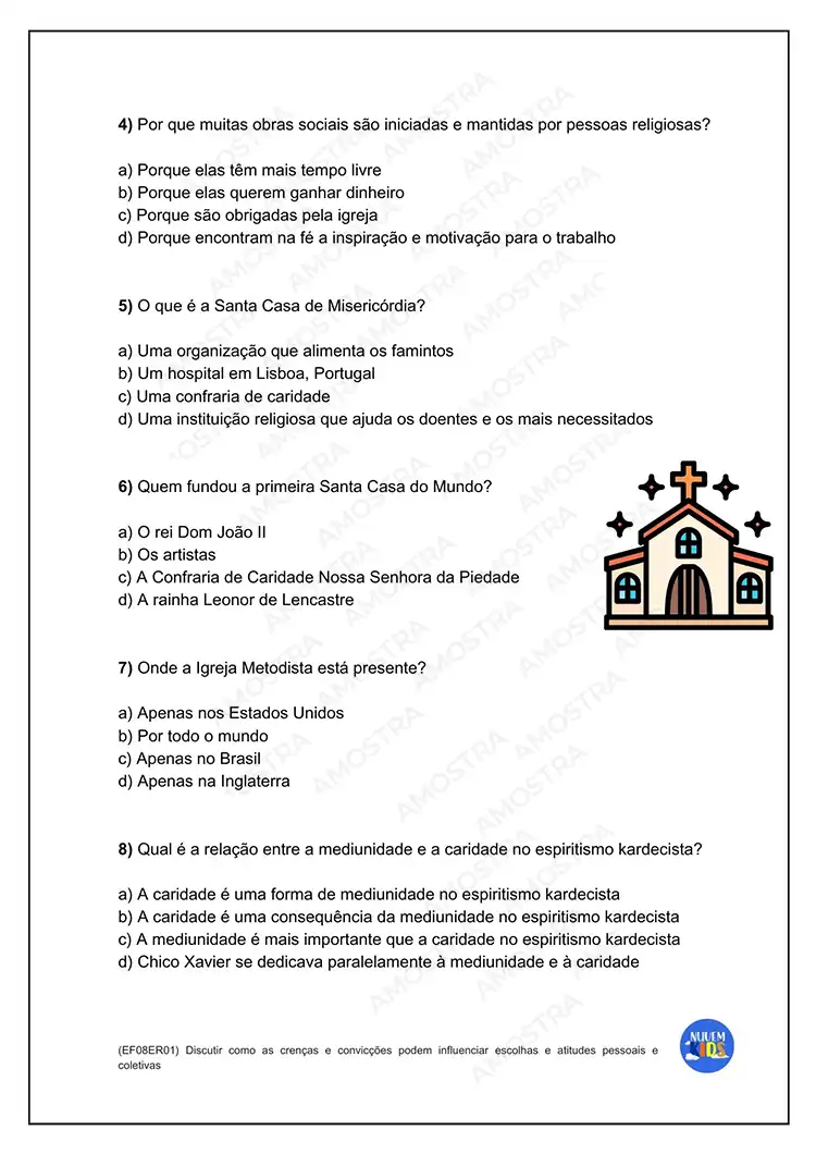 Atividades de Ensino Religioso 6º ao 9º Ano - Imagem 7