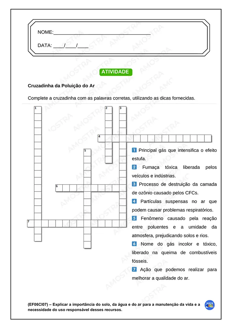 Atividades de Meio Ambiente 6º ao 9º Ano - Imagem 3