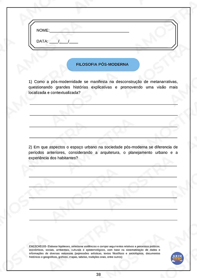 Atividades de Filosofia Ensino Médio - Imagem 4