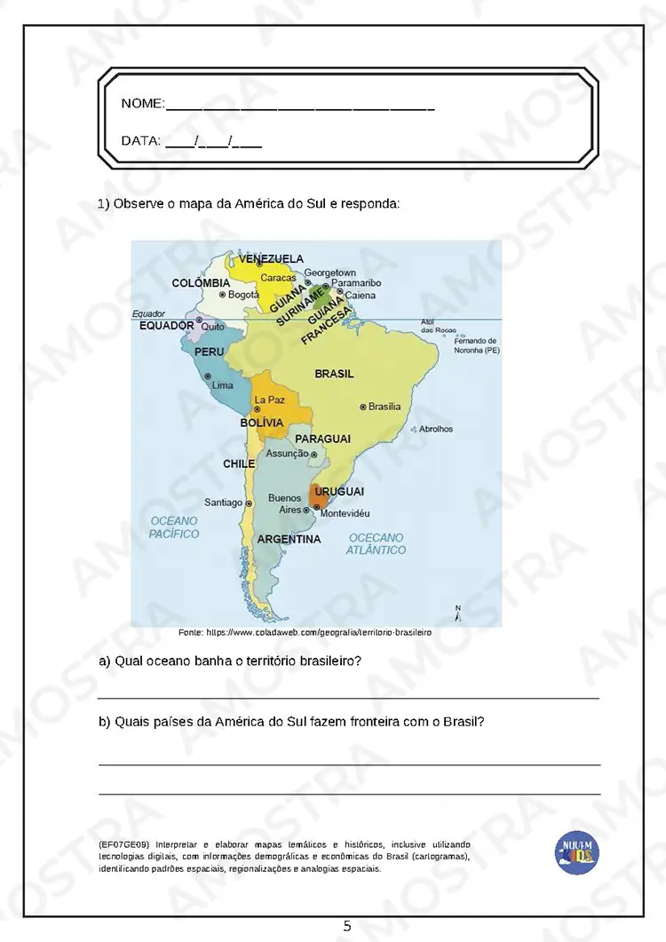 Kit de Atividades para Geografia 6º ao 9º Ano - Imagem 2