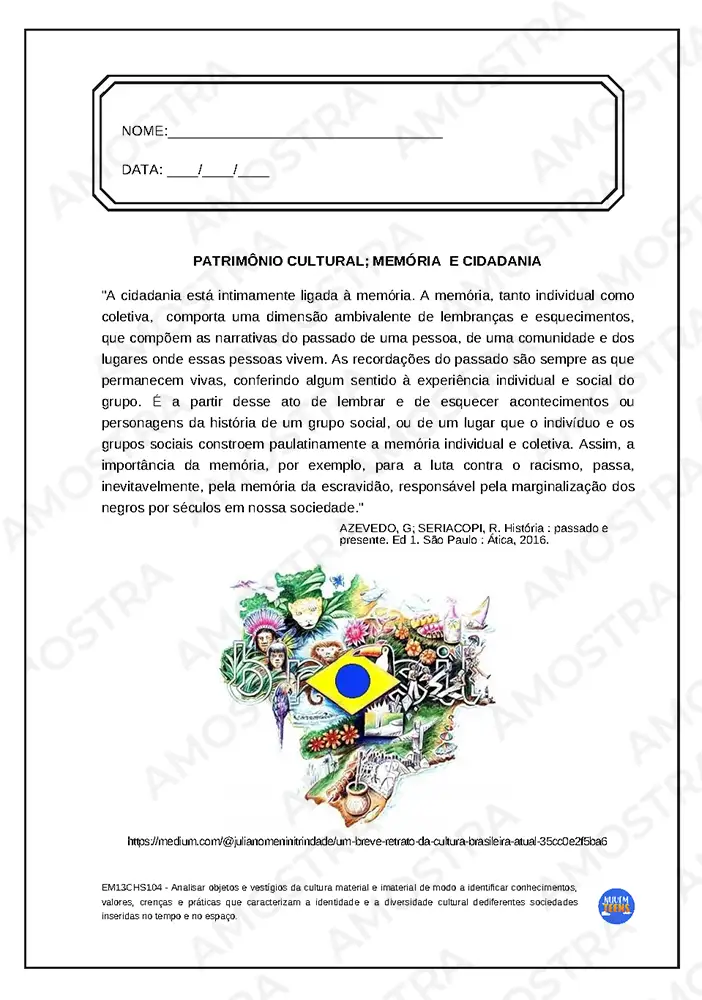 Atividades de História Ensino Médio - Imagem 2